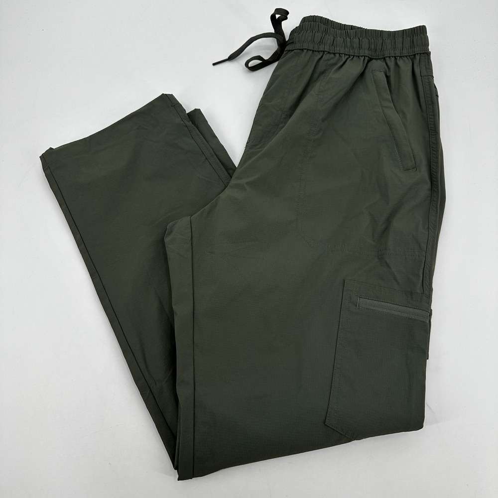 Mofiz Womens Green Cargo Hiking Pants Stretch Ripstop Large Quick Dry Camping